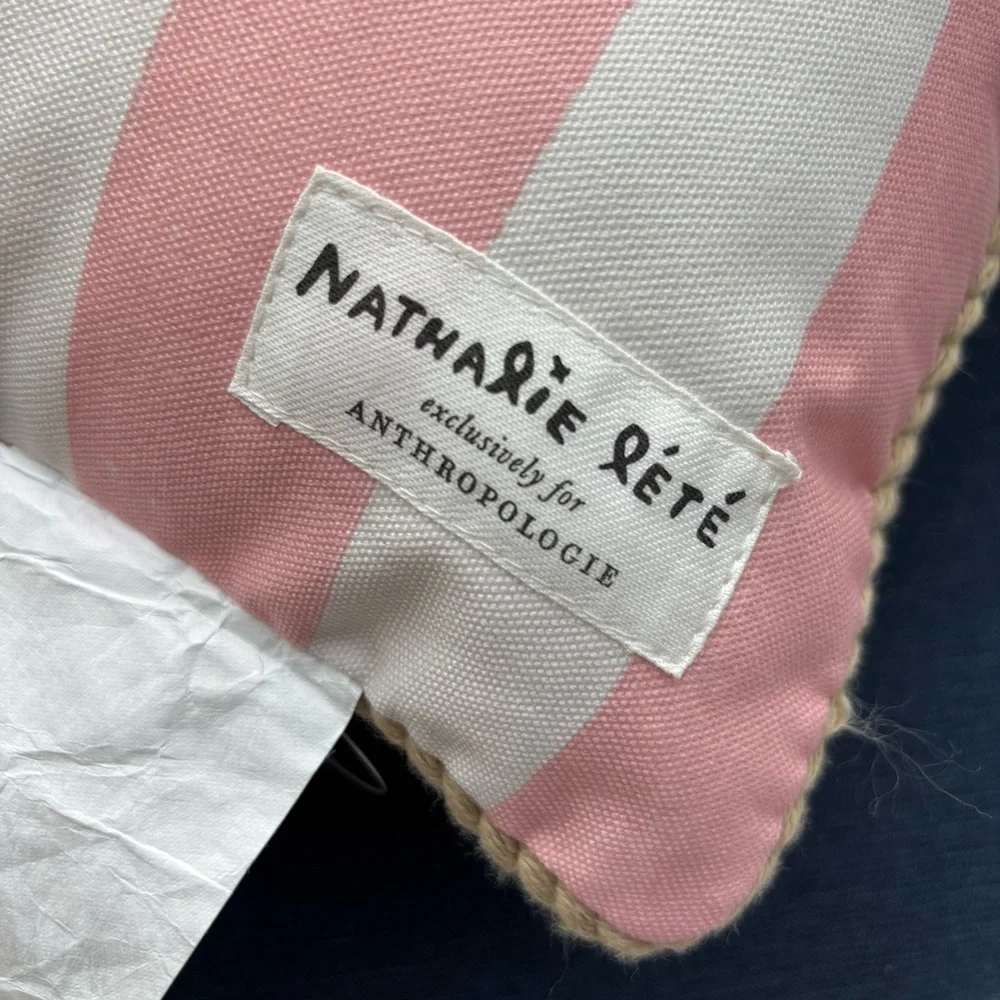 Anthropologie By The Sea Lobster Pillow NWT Nathalie Lete Indoor/Outdoor Striped